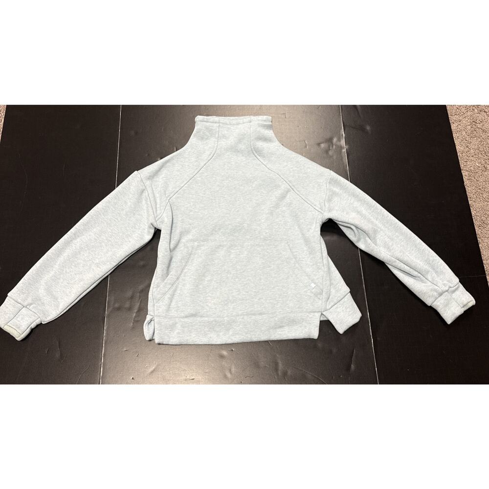 Athleta Girl Size L 12 Blue Funnel Neck Pullover Sweatshirt EUC